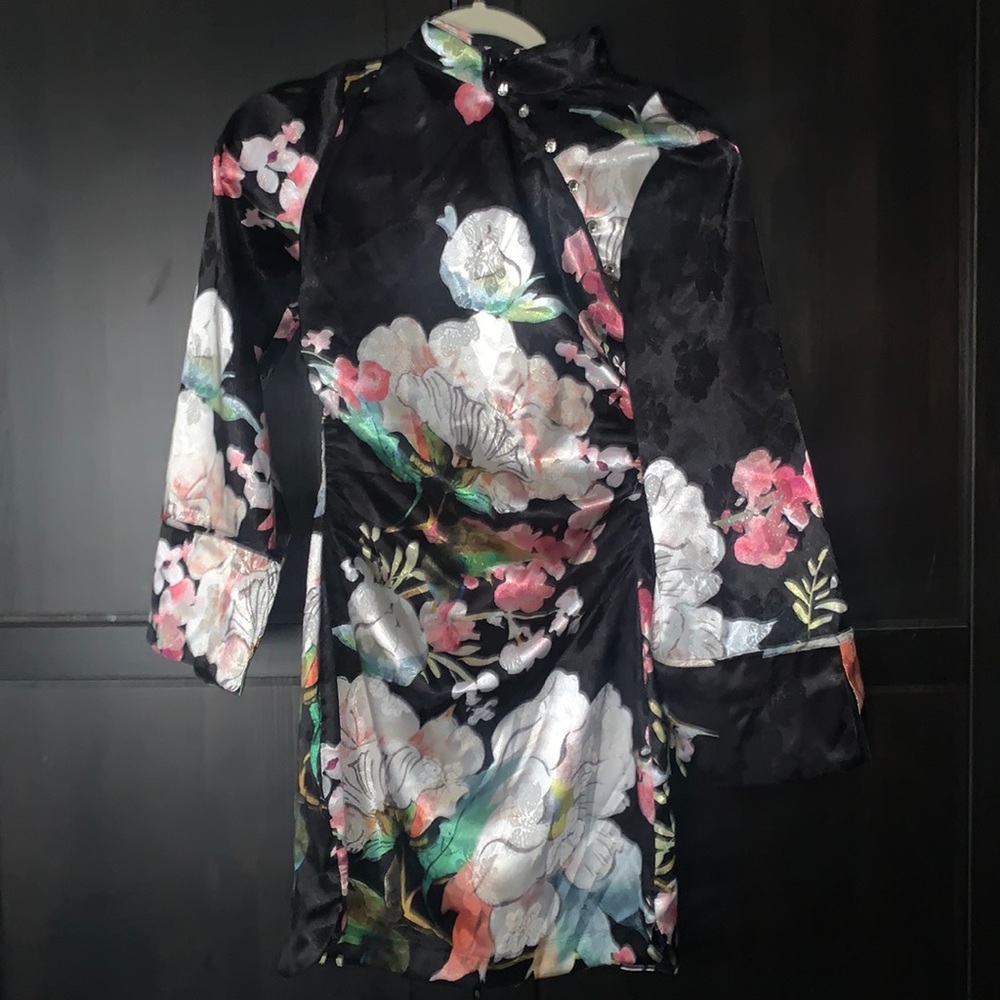 Zara Asian print mini dress